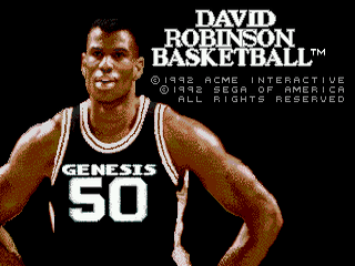 David Robinson's Basketball screenshot 2 for Sega Mega Drive